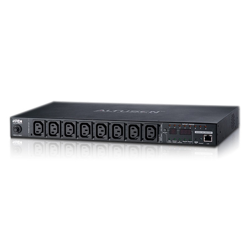 [4710423777620] Aten 8-Port 10A Eco Power Distribution Unit - PDU over IP, 1U Rack Mount Design, Control and Monitor Power Status (PE6108G)