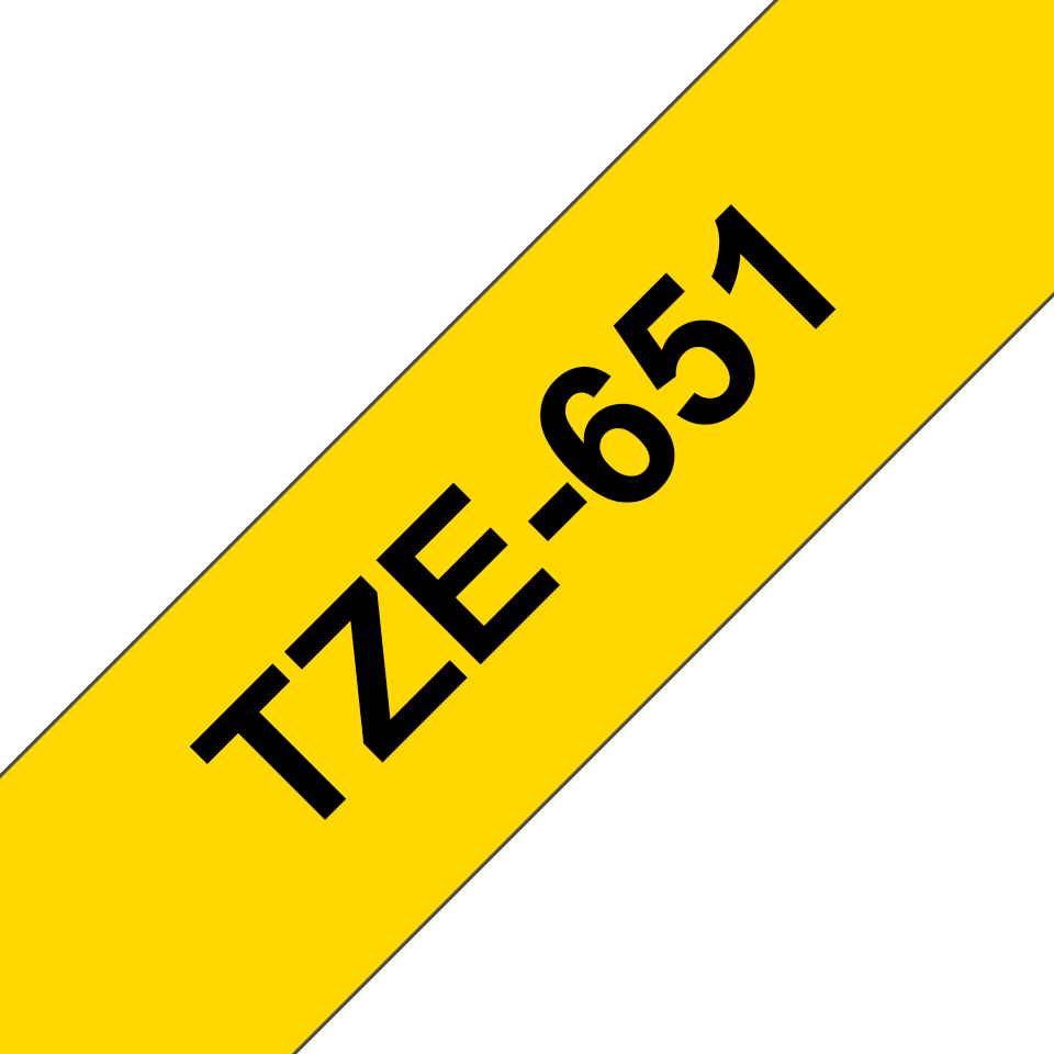 [4977766682343] 4977766682343 Brother 24mm Black on Yellow TZE Tape