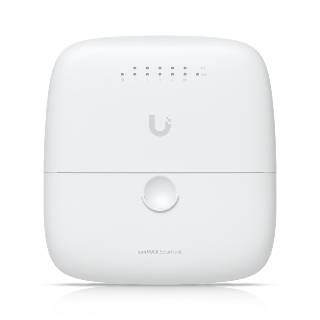 [817882028301] 817882028301 Ubiquiti sunMAX SolarPoint, SM-SP-40, Remotely Managed MPPT 24V 7A Solar Site Charging Appliance, Integrated Four-port, 24V PoE 10/100 Mbps, 2Yr Warr