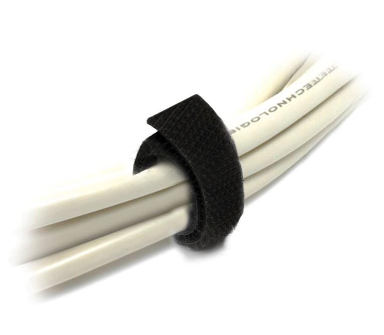 [9341756014509] 9341756014509 8Ware 25m x 12mm Velcro Wide Cable Tie Hook  Loop Continuous One Sided Self Adhesive Fastener Sticky Tape Roll Black