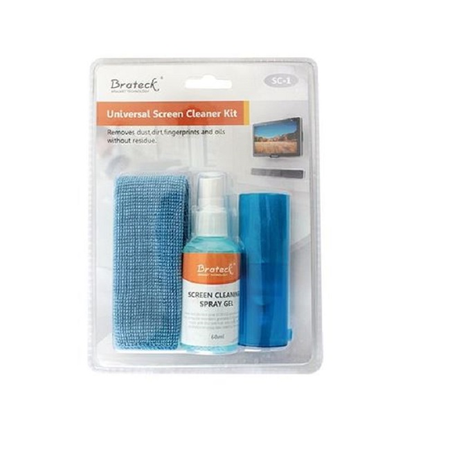 [6956745160155] 6956745160155 Brateck 3-In-1 Screen Cleaner Kit 1 x 60ml Screen Cleaner + 1 x 200x200mm Pearl Cloth + 1 x Soft Brush (LS)