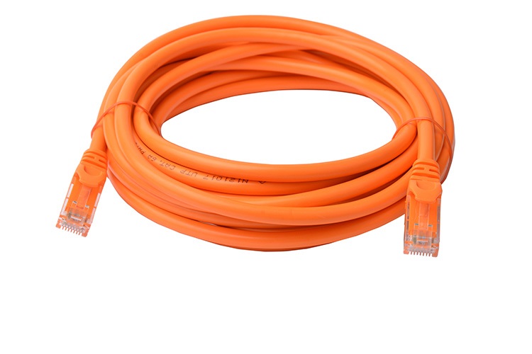 [9341756013229] 8Ware CAT6A Cable 5m - Orange Color RJ45 Ethernet Network LAN UTP Patch Cord Snagless