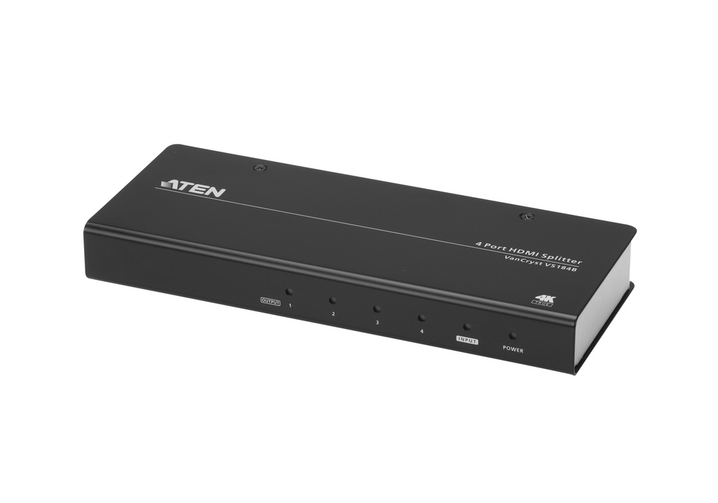 [4719264645419] 4719264645419 Aten Video Splitter 4 Port HDMI True 4K Splitter, HDCP 2.2. Support HDR. Up to 4096 x 2160 / 3840 x 2160 @ 60Hz (4:4:4)