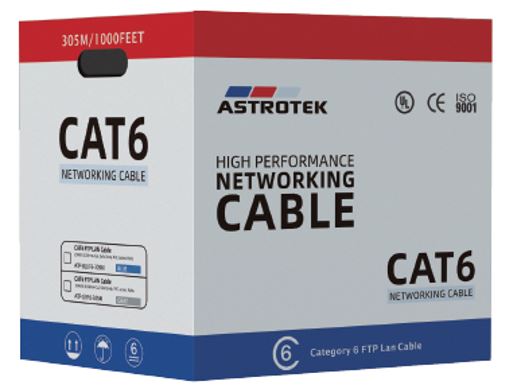 [9320422519562] 9320422519562 Astrotek CAT6 FTP Cable 305m Roll - Blue Full 0.55mm Copper Solid Wire Ethernet LAN Network 23AWG 0.55cu Solid 2x4p PVC Jacket