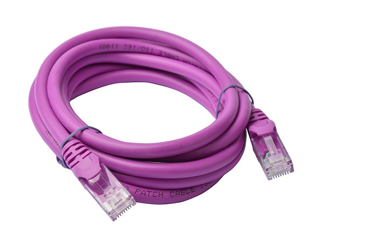 [9341756013090] 8Ware CAT6A Cable 2m - Purple Color RJ45 Ethernet Network LAN UTP Patch Cord Snagless