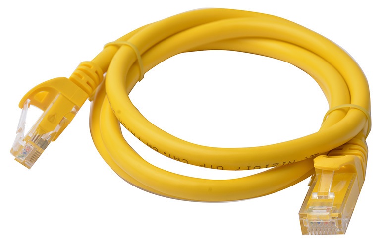 [9341756013021] 8Ware CAT6A Cable 1m - Yellow Color RJ45 Ethernet Network LAN UTP Patch Cord Snagless