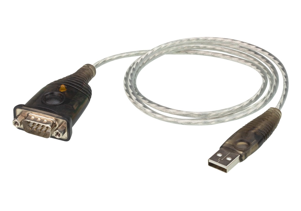 [4719264643897] Aten USB to RS232 converter with 1m cable，921.6 Kbps Transfer Rate, Compatible with Windows, Mac, Linux