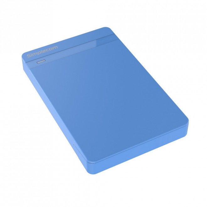 [9350414000068] 9350414000068 Simplecom SE203 Tool Free 2.5" SATA HDD SSD to USB 3.0 Hard Drive Enclosure - Blue Enclosure