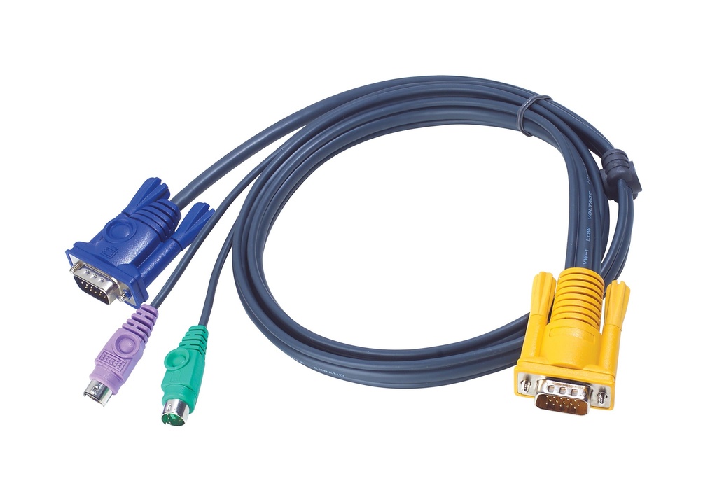 [4710423771222] 4710423771222 Aten KVM Cable 3m with VGA  PS/2 to 3in1 SPHD  to suit CS7xE, CS13xx, CS17xxA, CS17xxi, CL5xxx, CL10xx, KL91xx, KN91xx