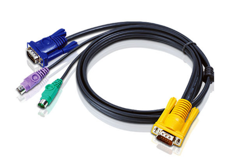 [4710423771222] Aten KVM Cable 3m with VGA  PS/2 to 3in1 SPHD  to suit CS7xE, CS13xx, CS17xxA, CS17xxi, CL5xxx, CL10xx, KL91xx, KN91xx