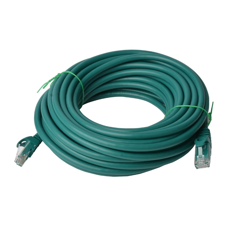 [9341756017067] 9341756017067 8Ware CAT6A Cable 20m - Green Color RJ45 Ethernet Network LAN UTP Patch Cord Snagless