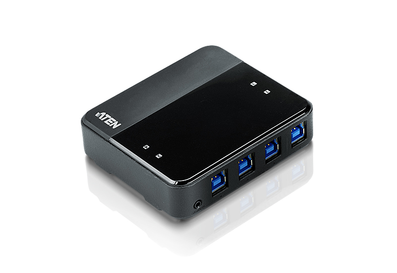 [4719264643798] 4719264643798 Aten Peripheral Switch 4x4 USB 3.1 Gen1, 4x PC, 4x USB 3.1 Gen1 Ports, Remote Port Selector, Plug and Play