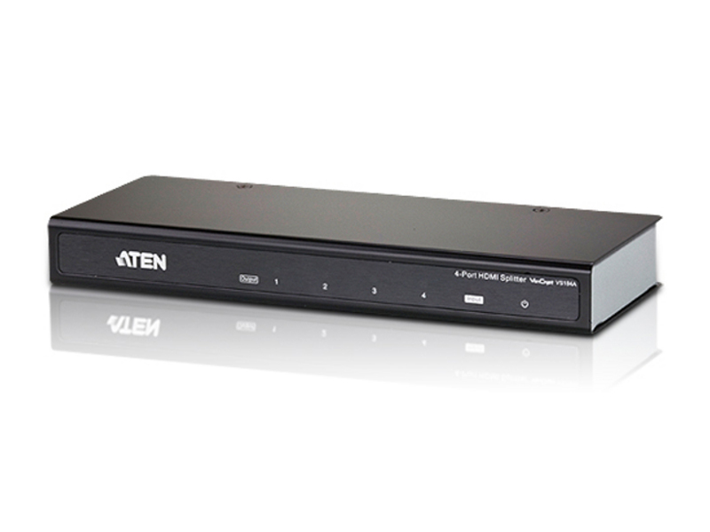 [4710423779938] Aten Video Splitter 4 Port HDMI 4K Splitter, HDCP 1.4. Up to 4096 x 2160 / 3840 x 2160 @ 60Hz (4:4:4)