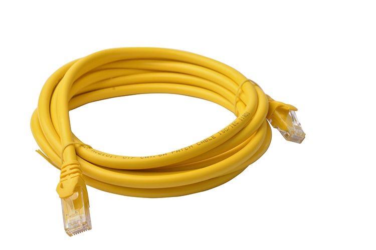 [9341756013144] 9341756013144 8Ware CAT6A Cable 3m - Yellow Color RJ45 Ethernet Network LAN UTP Patch Cord Snagless