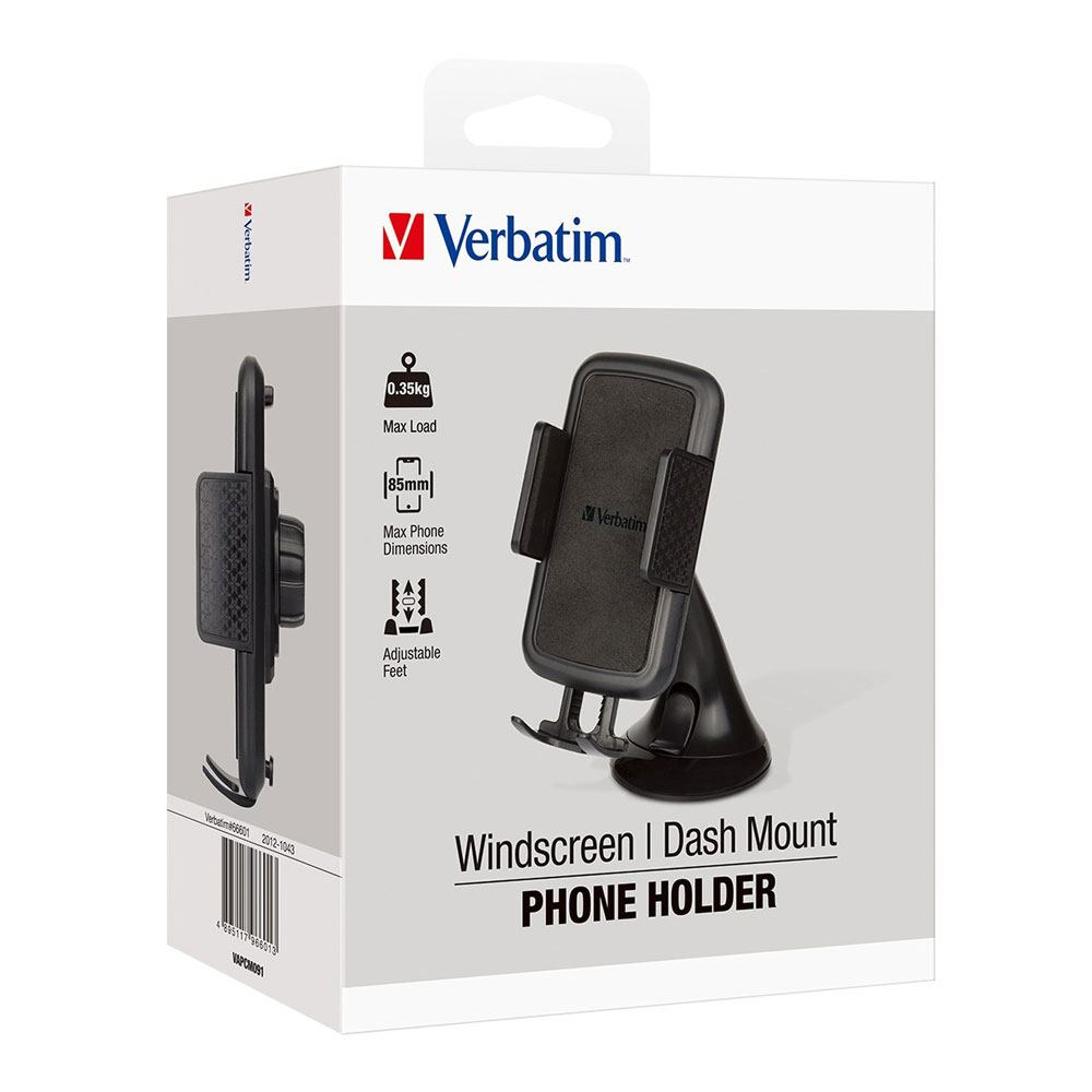 [4895117966013] 4895117966013 Verbatim Phone Mount - Windscreen/Dash - Black