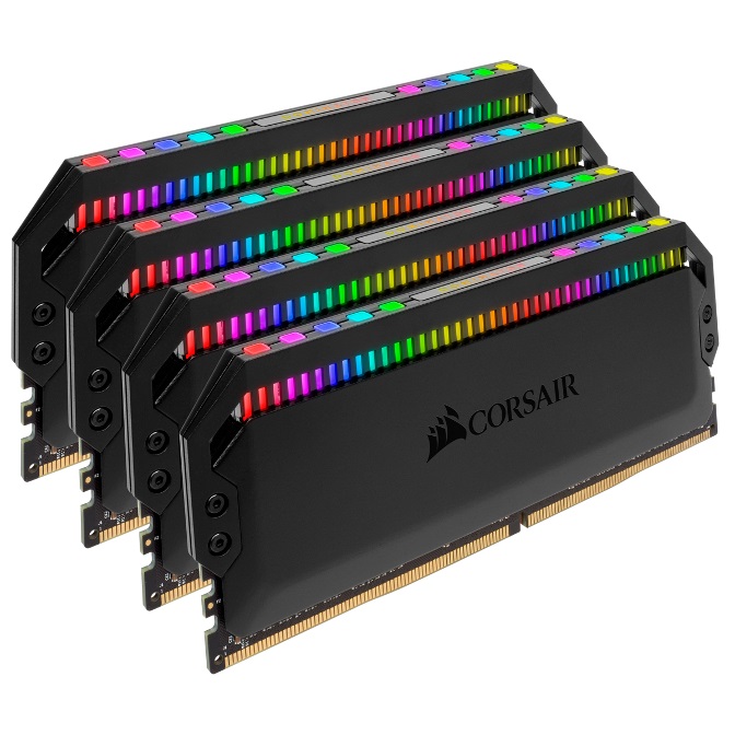 [840006609476] 840006609476 (LS) Corsair Dominator Platinum RGB 32GB (4x8GB) DDR4 3200MHz CL16 DIMM Unbuffered XMP 2.0 Base SPD@2666 Black Heatspreaders 1.35V AMD Ryzen
