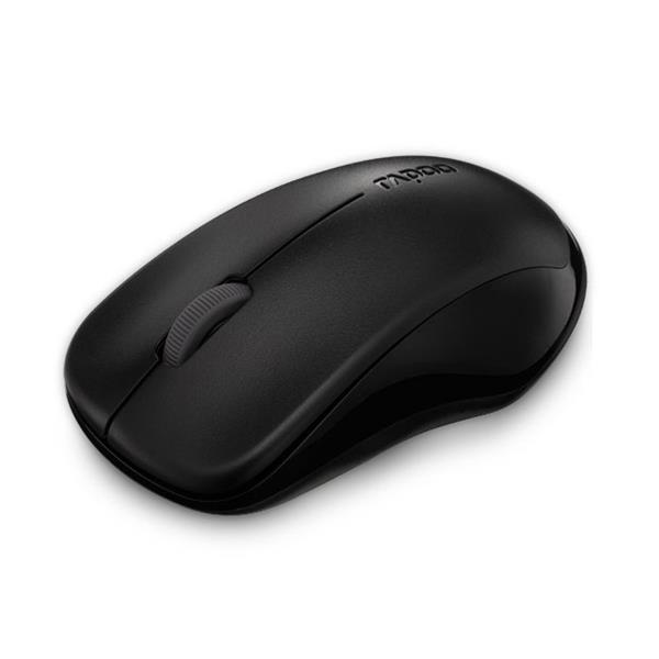 [6943518914640] RAPOO 1620 2.4G Wireless up to 10 Meters and 360 degrees coverage Mouse Black, 1000 DPI, Long Battery. Retail Pack