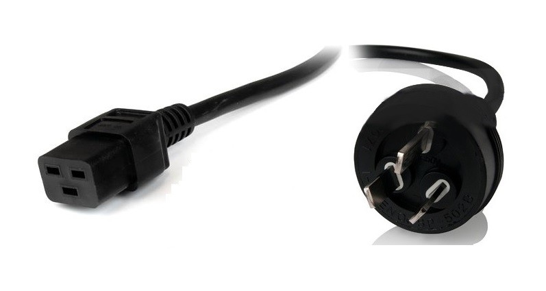 [9341756014752] 9341756014752 8Ware Power Cable 2m 3-Pin AU to IEC C19 Male to Female
