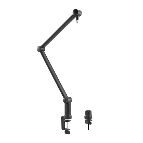 [6956745160056] 6956745160056 Brateck Professional Microphone Boom Arm Stand, 360° Rotatable Boom, Clip-On Cable Holder, Foldable Scissor Arm Design