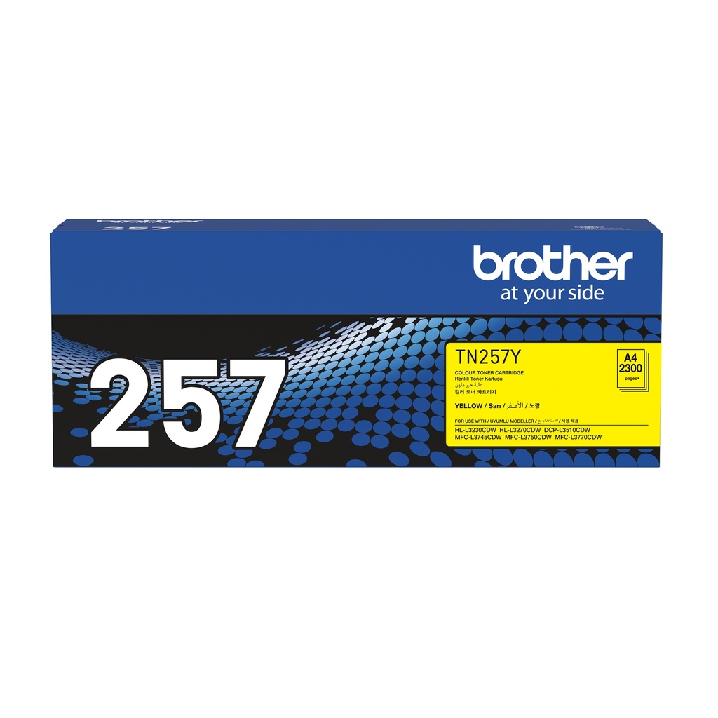 [4977766791489] 4977766791489 Brother TN-257Y Yellow High Yield Toner Cartridge to Suit -  HL-3230CDW/3270CDW/DCP-L3015CDW/MFC-L3745CDW/L3750CDW/L3770CDW (2,300 Pages)