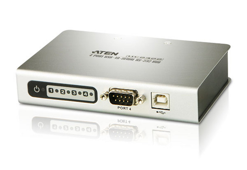 [4710423773110] Aten Serial Hub 4 Port USB to RS232 Converter w/ 1.8m cable, Supports Hot-Swapping  Plug and Play