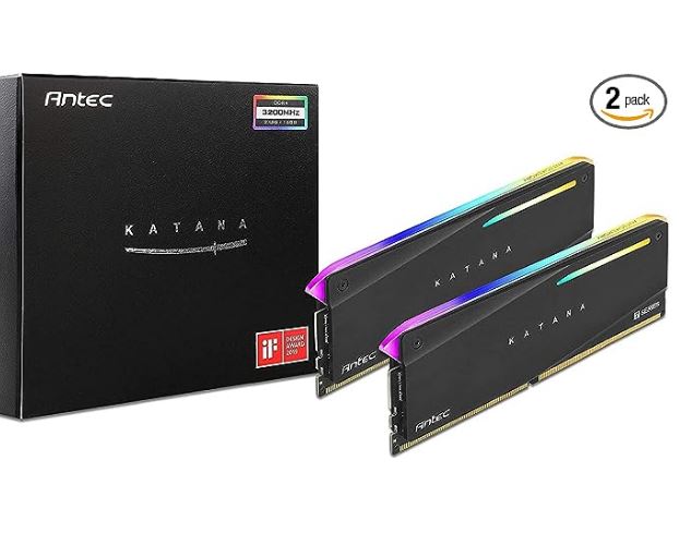[761345570022] 761345570022 Antec 16GB RGB DDR4 3600MH Katana (2x8GB) 18-20-20-44, PC4-28800 MB/s, 1.35V Desktop High Performance Gaming Memory
