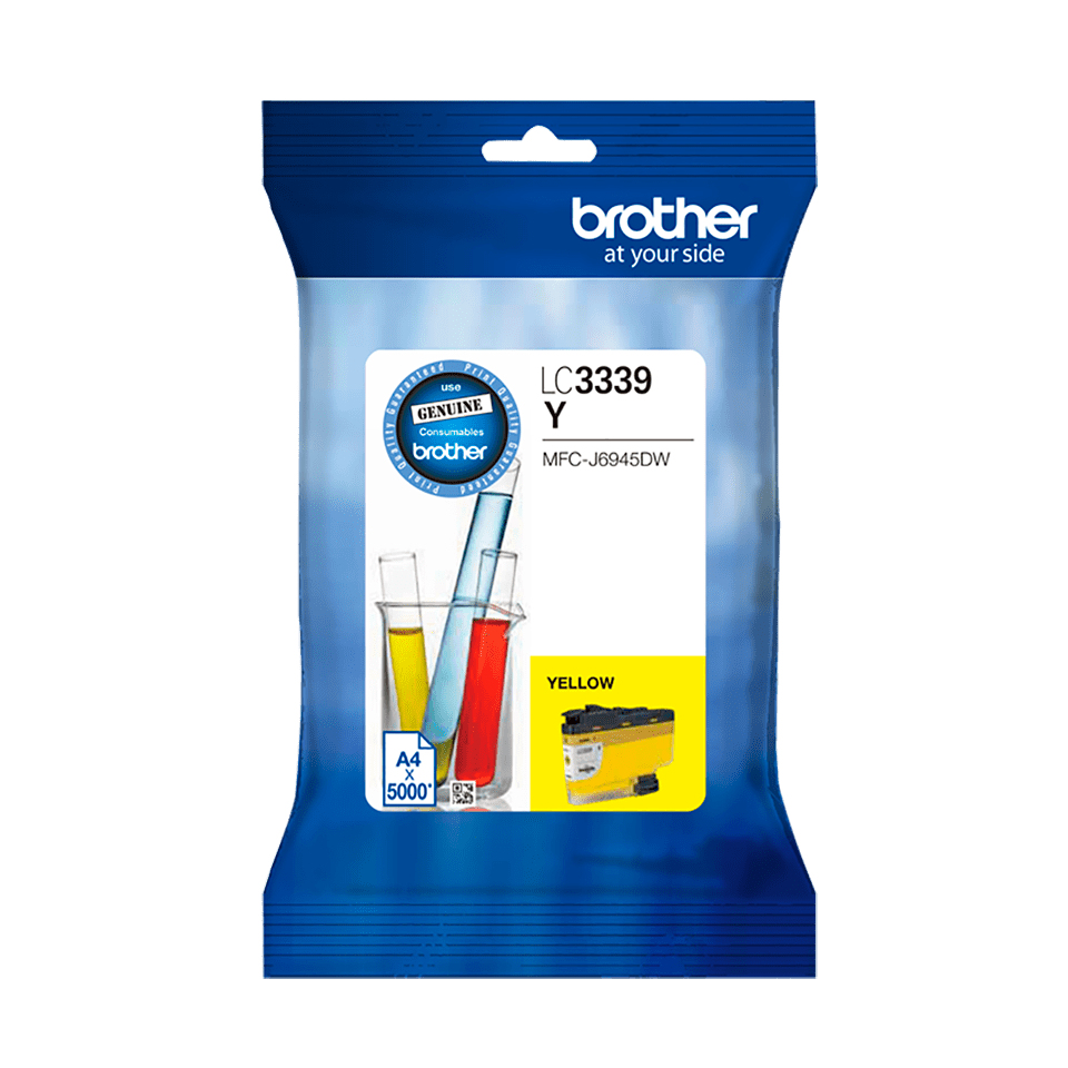 [4977766793896] 4977766793896 Brother LC-3339XLY Yellow Super High Yield Ink Cartridge to Suit MFC-J5845DW, MFC-J5945DW, MFC-J6545DW, MFC-J6945DW, upto 5000 Pages