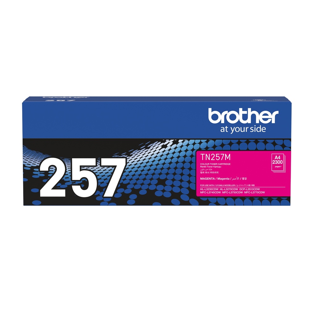 [4977766791465] 4977766791465 Brother TN-257M Magenta High Yield Toner Cartridge to Suit -  HL-3230CDW/3270CDW/DCP-L3015CDW/MFC-L3745CDW/L3750CDW/L3770CDW (2,300 Pages)