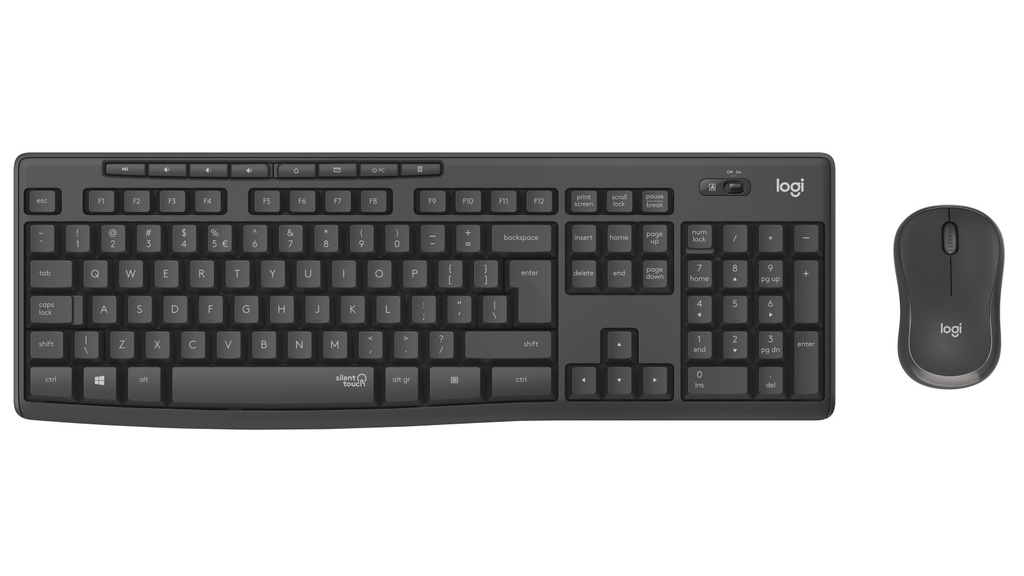 [97855161000] Logitech MK295 WIRELESS SILENT  KEYBOARD AND MOUSE COMBO, 2.4GHZ USB RECEIVER - 1YR WTY