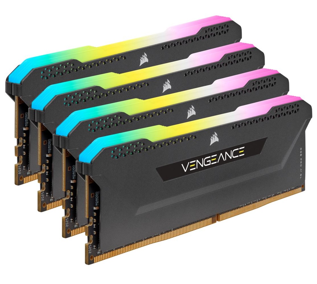 [840006632146] 840006632146 Corsair Vengeance RGB PRO SL 32GB (4x8GB) DDR4 3600Mhz C18 Black Heatspreader Desktop Gaming Memory