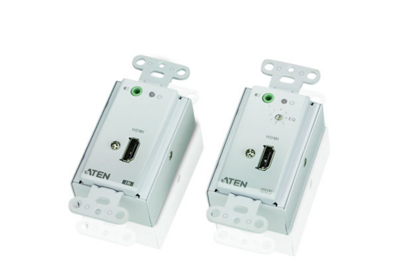 [4719264640483] 4719264640483 Aten HDMI Over Cat 5 Extender Wall Plate - up to 1080p@60Hz (40m), 1080i@60Hz (60m)" (PROJECT)