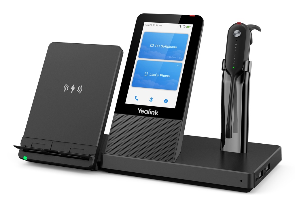 [6938818319332] 6938818319332 Yealink WH67 UC DECT Wireless Convertible Headset, UC Workstation, HD Voice,2-Mic Noise Cancellation,Teams Certified, Lightweight, 4 Wearing Styles