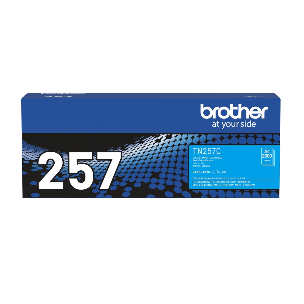 [4977766791441] 4977766791441 Brother TN-257C  Cyan High Yield Toner Cartridge to Suit -  HL-3230CDW/3270CDW/DCP-L3015CDW/MFC-L3745CDW/L3750CDW/L3770CDW (2,300 Pages)