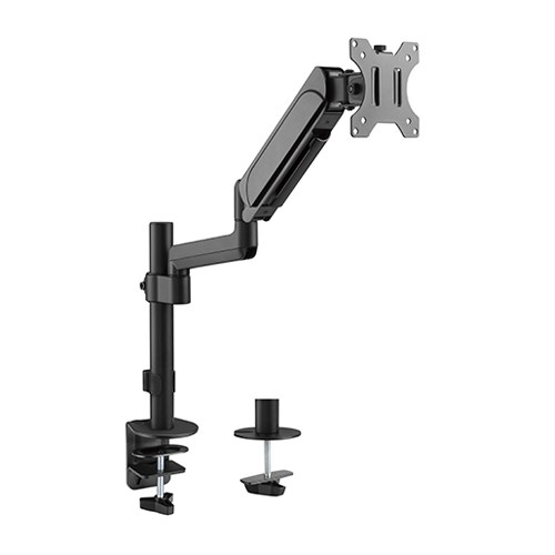 [6956745162432] 6956745162432 Brateck Single Monitor Pole-Mounted Gas Spring Monitor Arm Fit Most 17" - 32" Monitor Up to 9Kg Per screen VESA 75x75/100x100