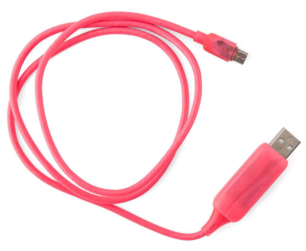 [9341756016282] 9341756016282 Astrotek 1m LED Light Up Visible Flowing Micro USB Charger Data Cable Pink Charging Cord for Samsung LG Android Mobile Phone