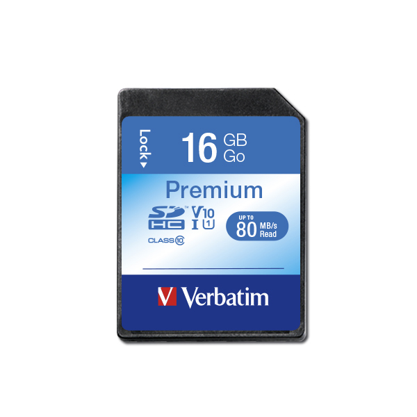 [23942439622] 23942439622 Verbatim SDHC 16GB (Class 10) Up to 45MB/Sec 300X read speed