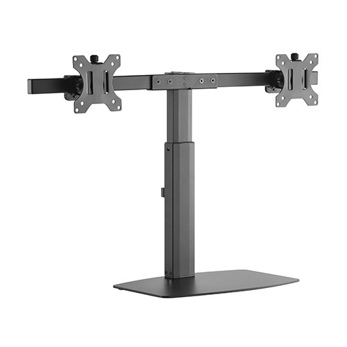 [6956745161879] 6956745161879 Brateck Dual Free Standing Screen Pneumatic Vertical Lift Monitor Stand Fit Most 17‘-27’ Monitors Up to 6kg per screen VESA 75x75/100x100