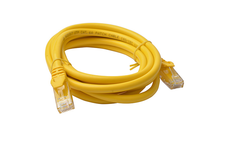 [9341756013083] 9341756013083 8Ware CAT6A Cable 2m - Yellow Color RJ45 Ethernet Network LAN UTP Patch Cord Snagless