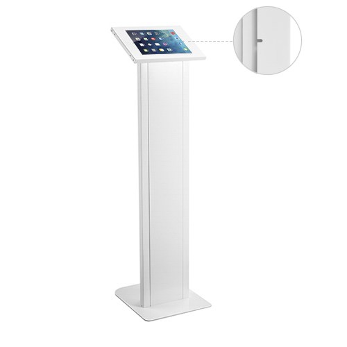 [6956745162920] 6956745162920 Brateck Anti-theft Freestanding Tablet Kiosk Stand  9.7”/10.2” Ipad, 10.5” Ipad Air/Ipad Pro, 10.1" Sansung Galaxy TAB A (2019)- White (LS)