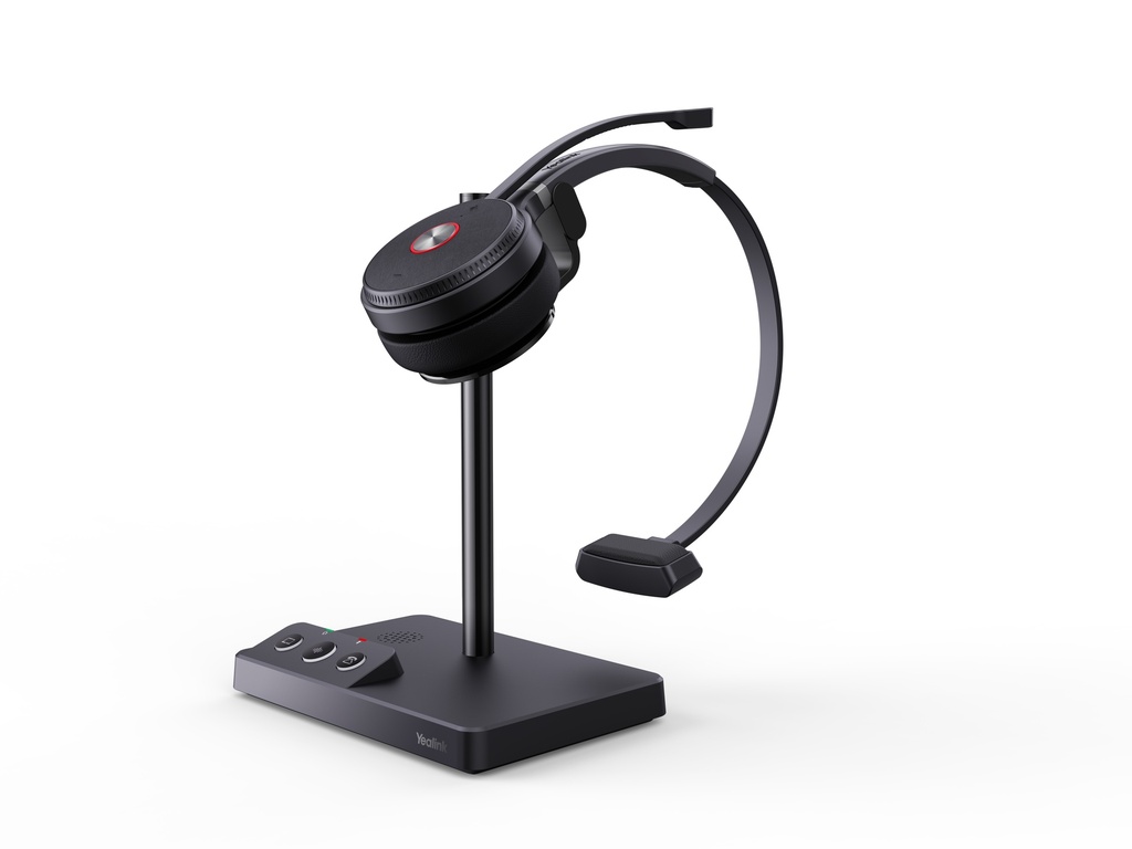 [6938818306387] 6938818306387 Yealink WH62 Mono UC DECT Wireless Headset, Busylight On Headset, 2 Micro-USB Connection, Leather Ear Cushions (IPY-WH62-MONO-TEAMS alternative)