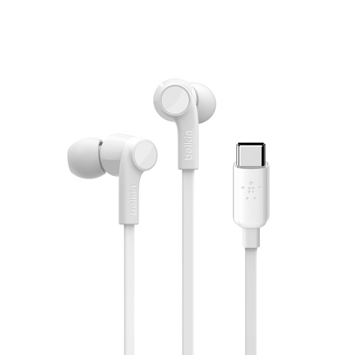 [745883775538] Belkin SOUNDFORM Headphones with USB-C Connector (USB-C Headphones) - White (G3H0002btWHT), Water Resistant, Built-in Microphone, 2YR