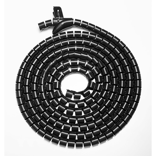 [6956745166072] 6956745166072 Brateck 30mm/1.2" Diameter Coiled Tube Cable Sleeve   Material Polyethylene(PE) Dimensions 1000x30mm -Black(LS)
