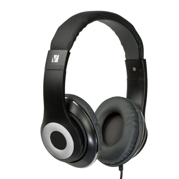 [4895117950661] 4895117950661 Verbatim Stereo Headphone 3.5mm - Black, Headphones Over-Ear Design, 1.2 Meter Cable Included, Great for Music on Smartphone, Laptop, Desktop
