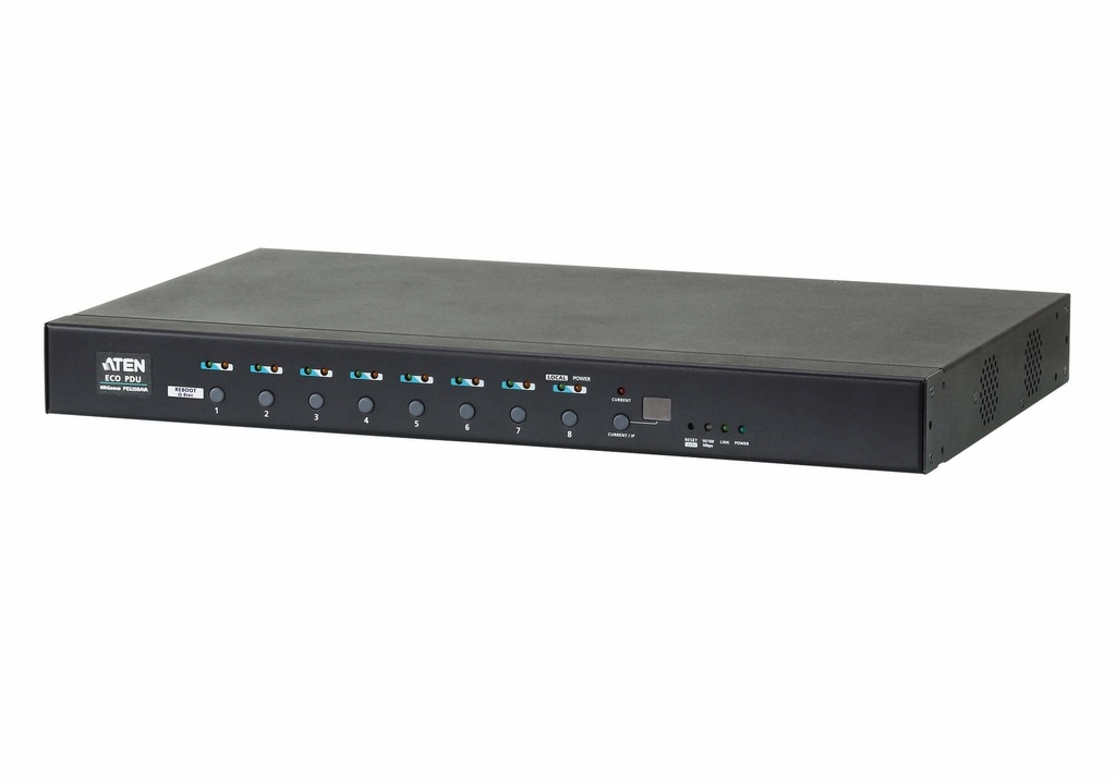 [4719264643842] 4719264643842 Aten 8 Port 1U 16A Smart PDU - Bank level metering with outlet control, 8xC13 Outlets