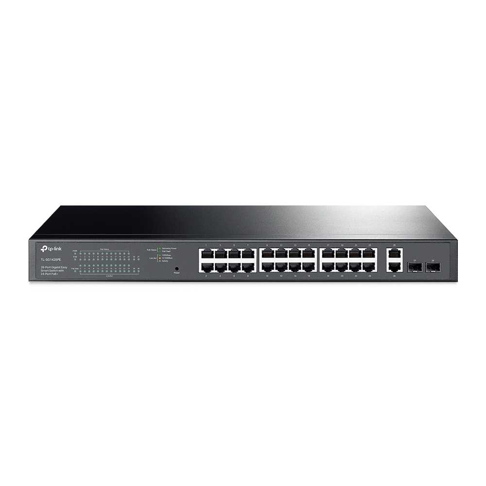 [6935364072209] 6935364072209 TP-Link TL-SG1428PE 28-Port Gigabit Easy Smart Switch with 24-Port PoE+ 32xVLAN 56Gbps Switching Capacity Rack Mountable