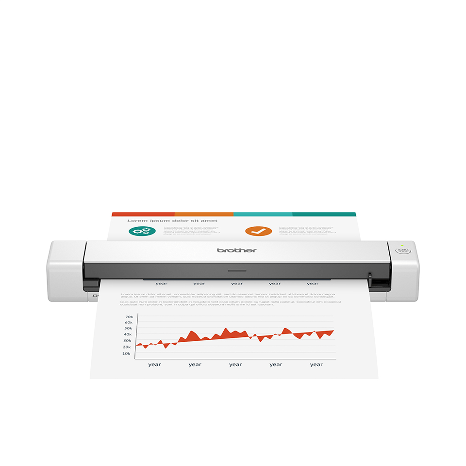 [4977766800525] 4977766800525 Brother DS-640 MOBILE DOCUMENT SCANNER 15 ppm Mono  Colour (300dpi) USB Bus Power