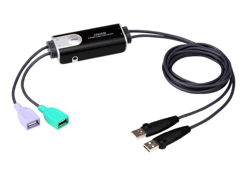 [4719264649479] 4719264649479 Aten 2-Port USB Boundless Cable KM Switch