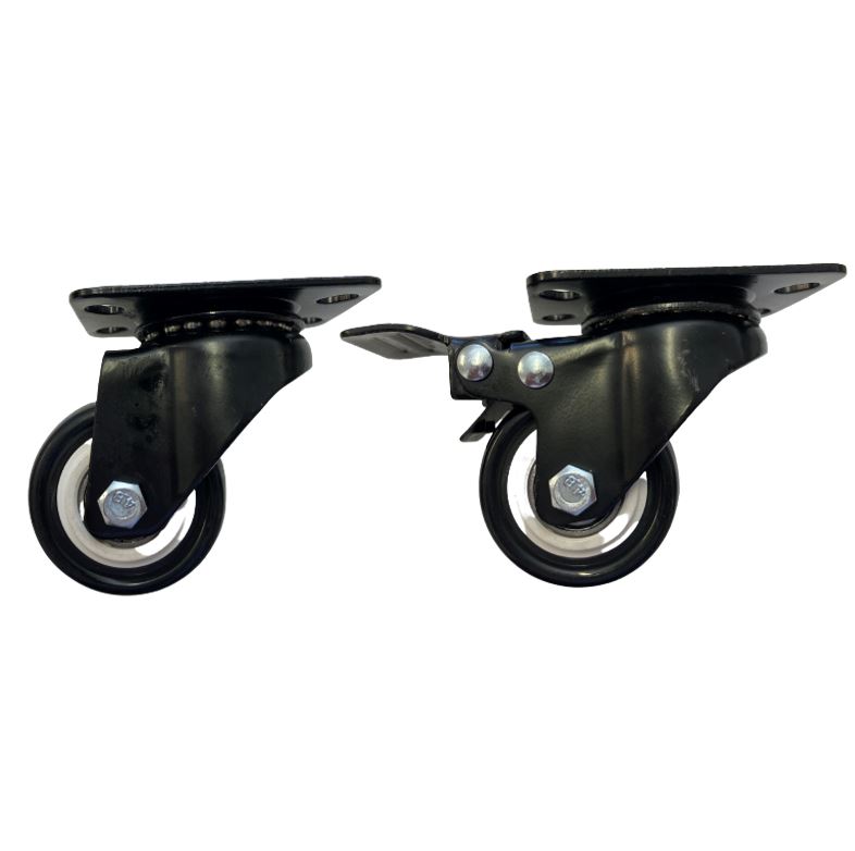 [ACC-WHEEL] ACC-WHEEL LDR 2" PP Rack Caster Wheels 2x With Brakes  2x Without Brakes - Pack of 4 Wheels Total