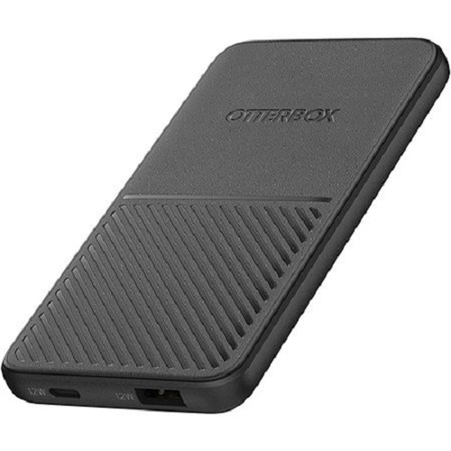 [840104294970] OtterBox 5K mAh Power Bank - Dark Grey (78-80641), Dual Port USB-C (12W)  USB-A (12W), Includes USB-C Cable (15CM), Durable, 2 Years Warranty