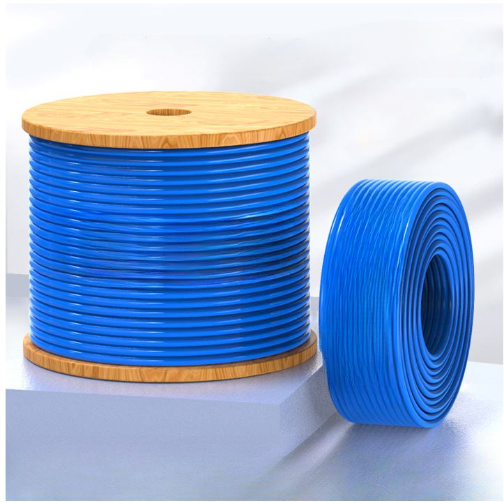 [9341756019986] 8Ware 350m CAT6A Ethernet 24AWG 30V LAN Cable Roll Bare Copper Twisted Core PVC Jacket on Reel Box Blue >305m
